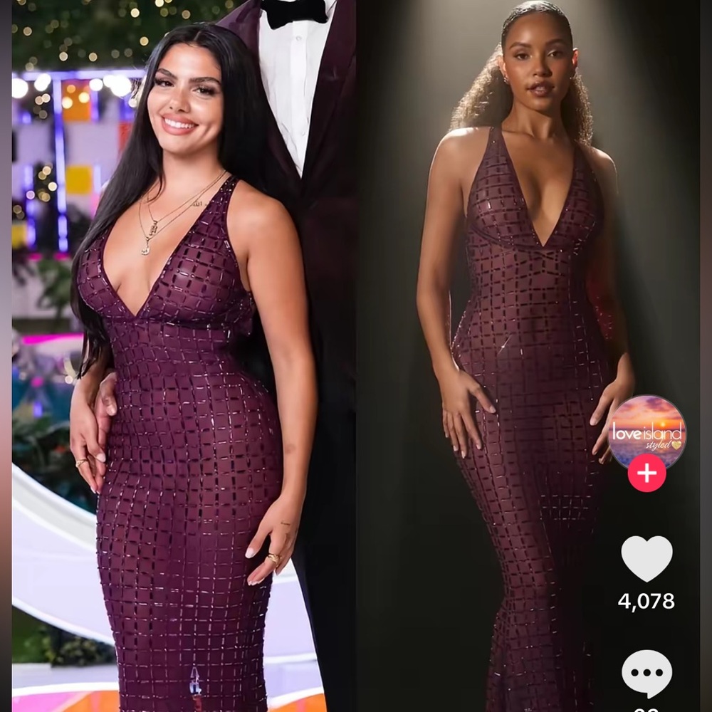 Huda’s Sheer Halter Dress